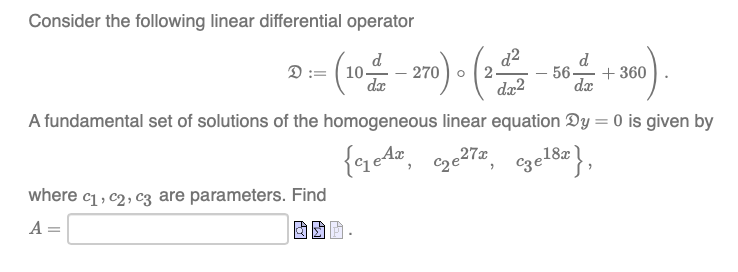 Consider the following homogeneous linear