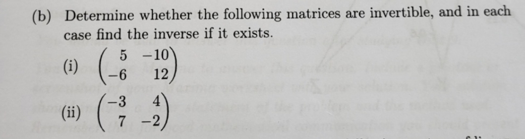 no extra detail (b) Determine whether the