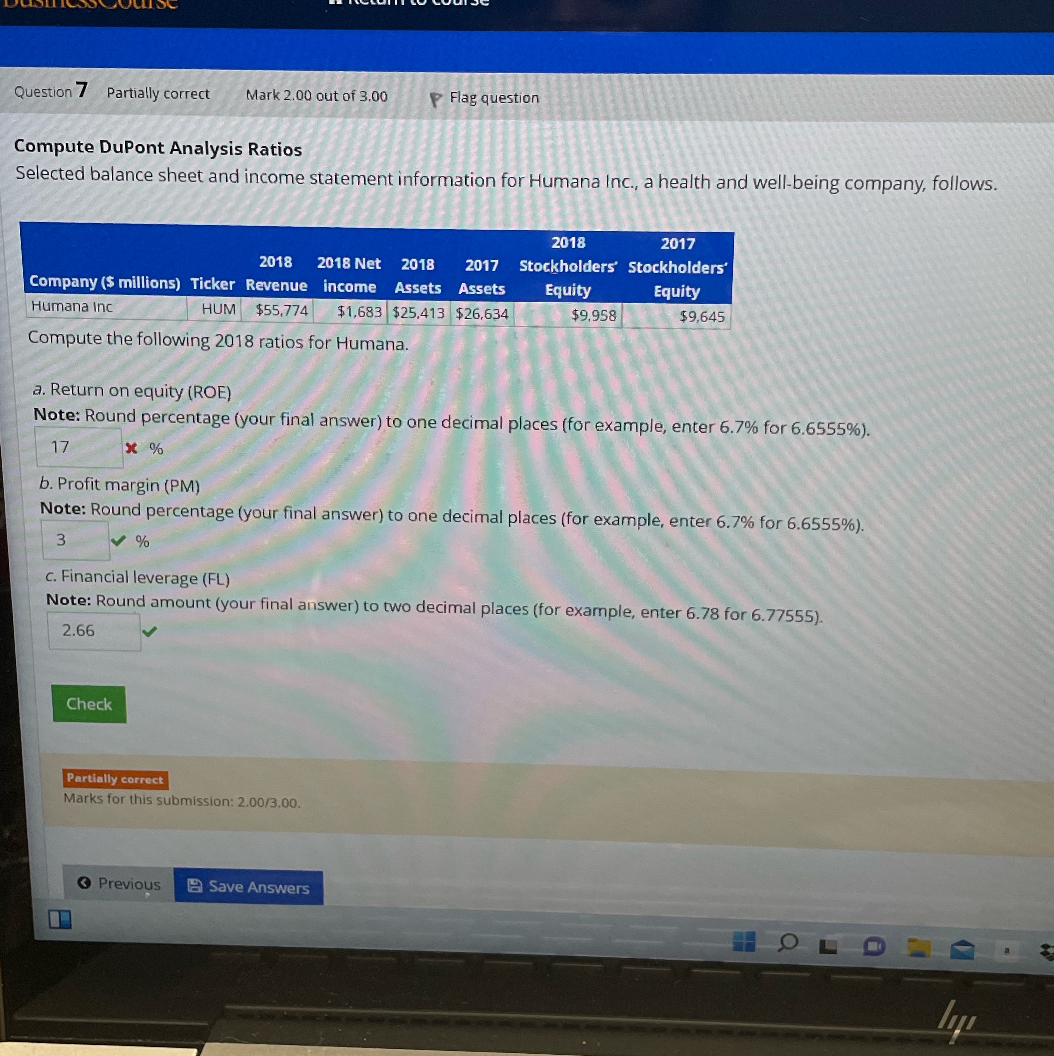 I cannot figure out how to find the ROE. Can you