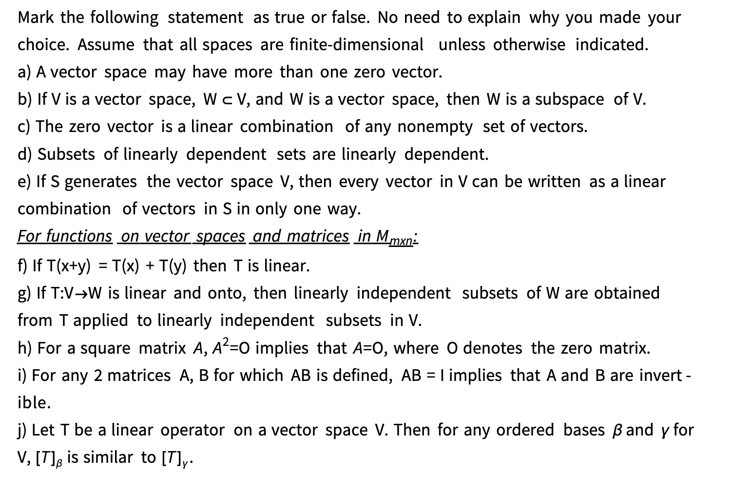 Only (h) and (i). Please explain, thanks. Mark