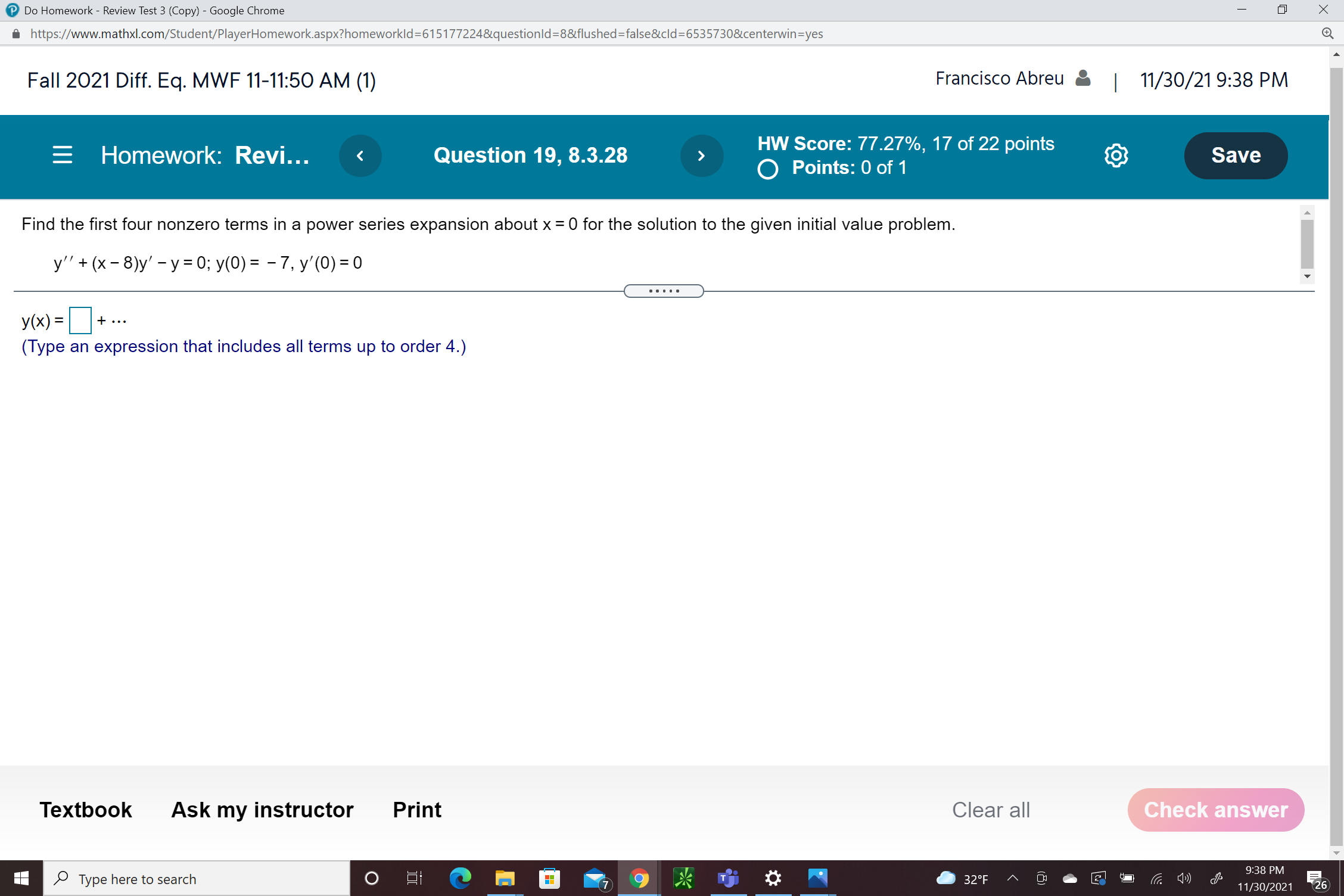 Do Homework - Review Test 3 (Copy) - Google
