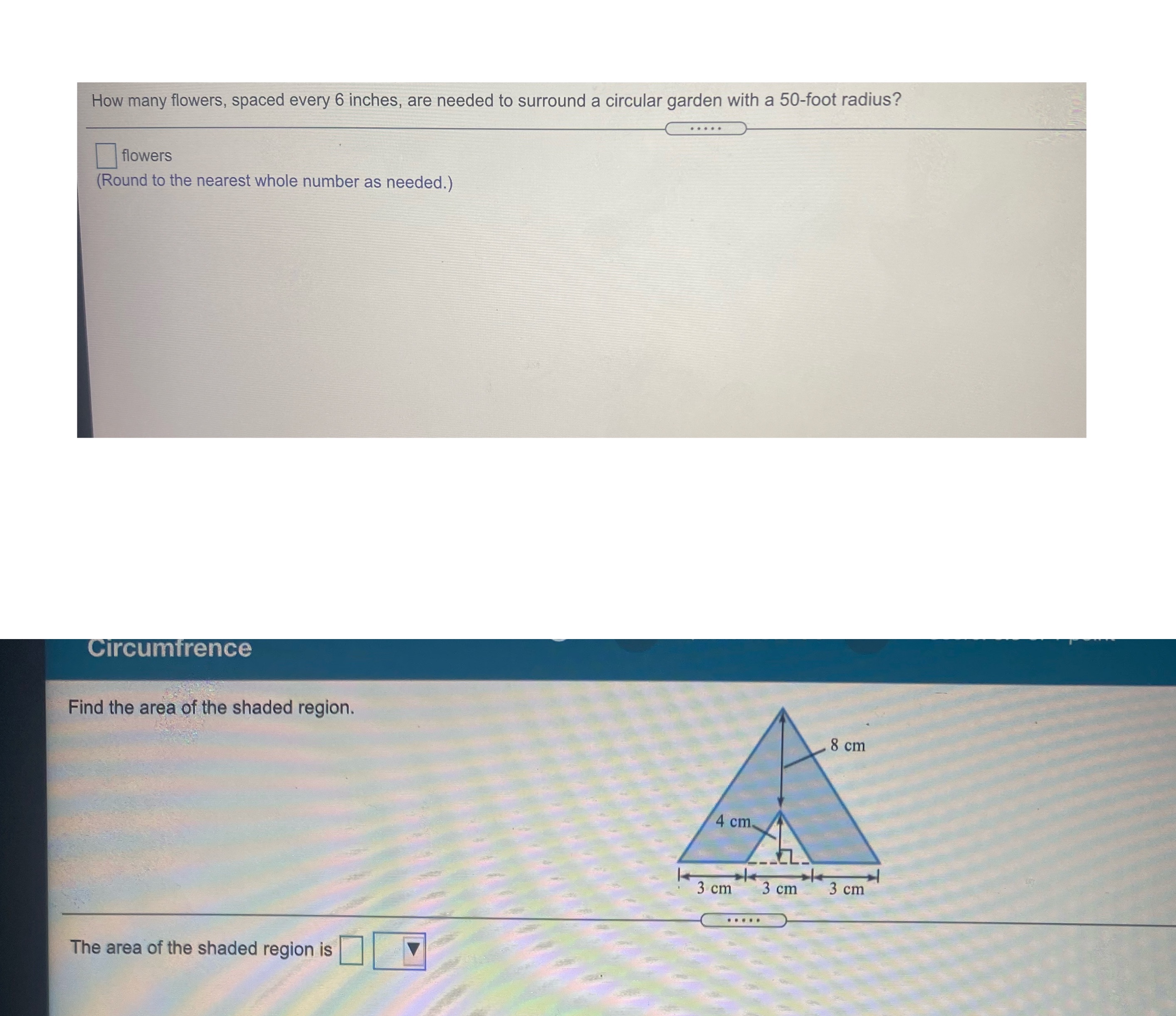 MGF1106 Area and Circumference How many flowers,