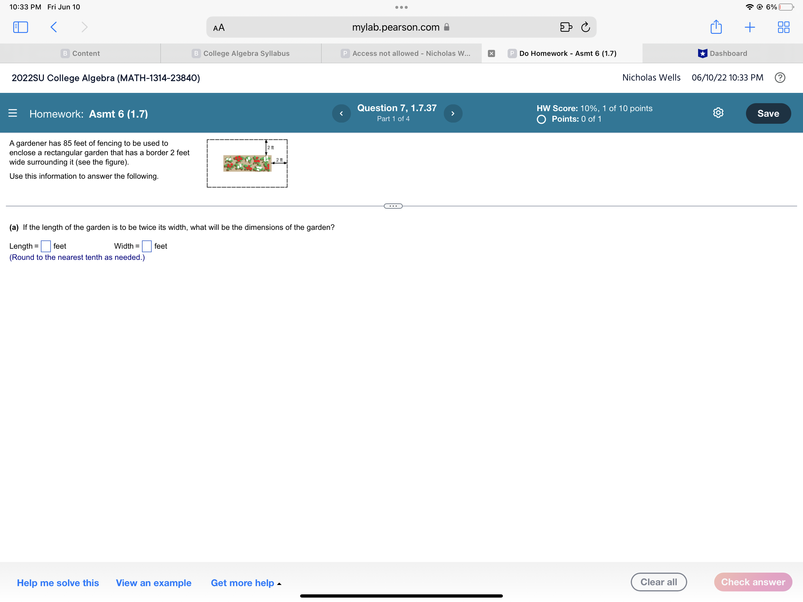 10:33 PM Fri Jun 10 . . . @ 6% < AA