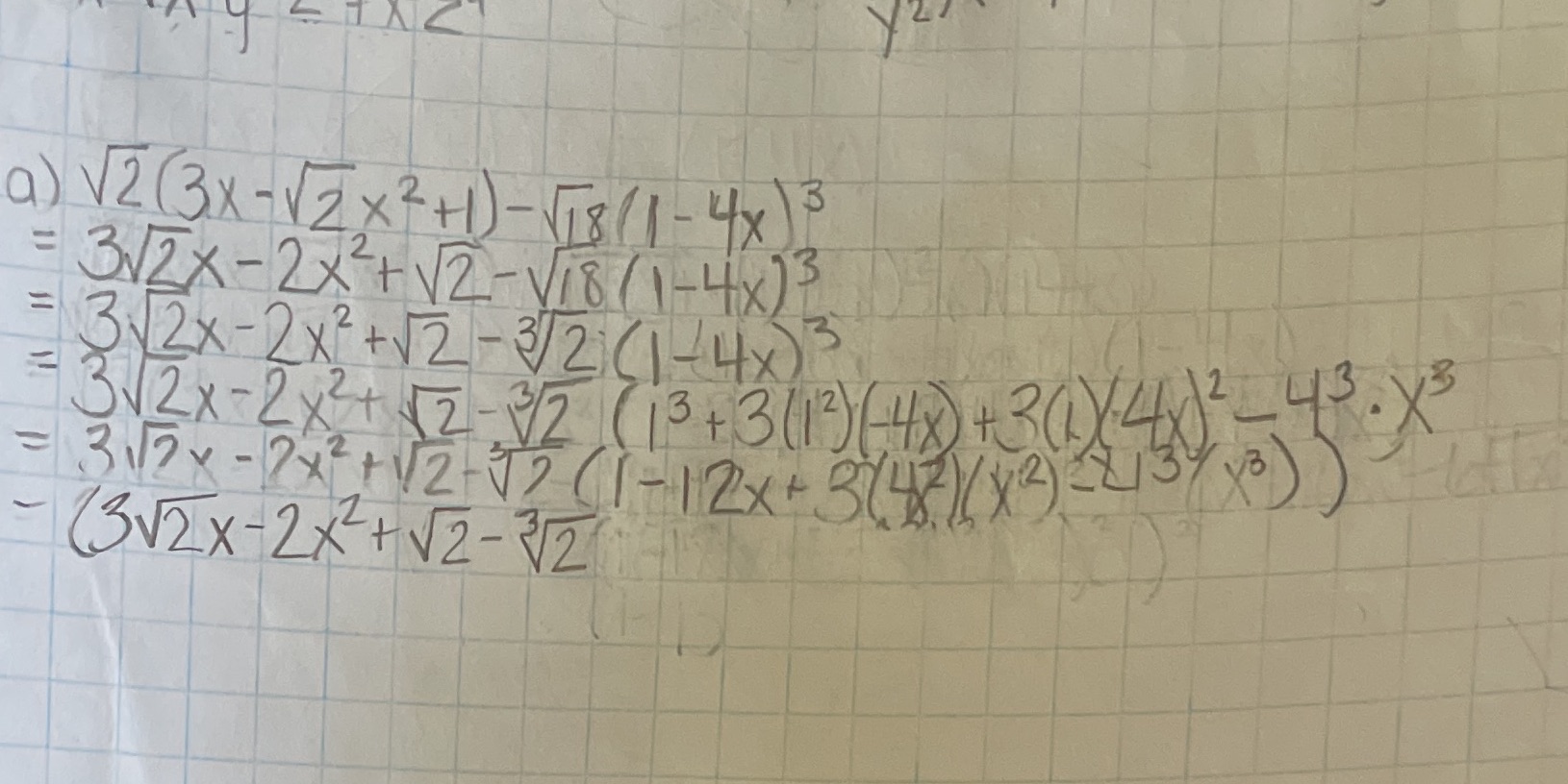 I need to expand and simplify but I am getting