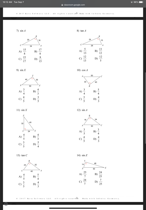 10:12 AM Tus Sop 7 i classroom google.com 7) sin