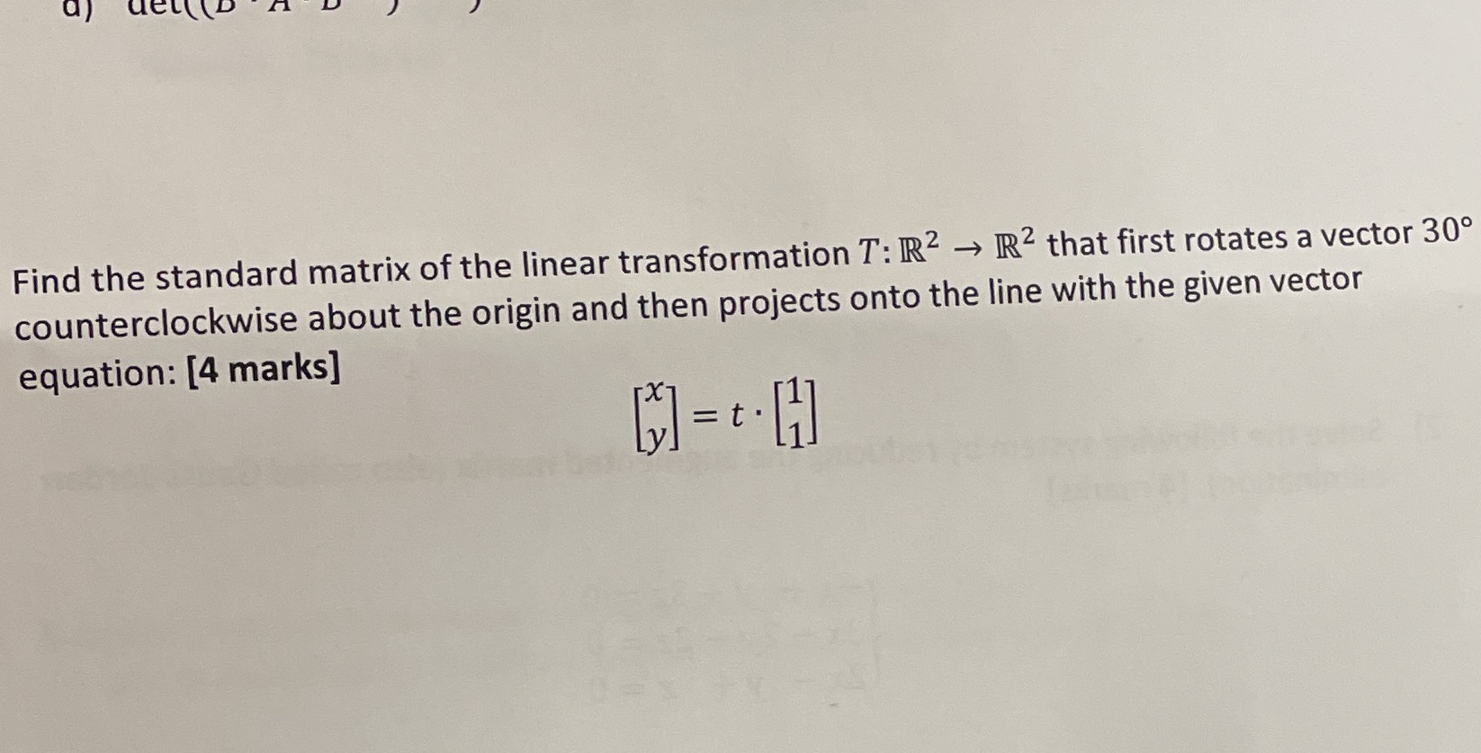 a) Find the standard matrix of the linear