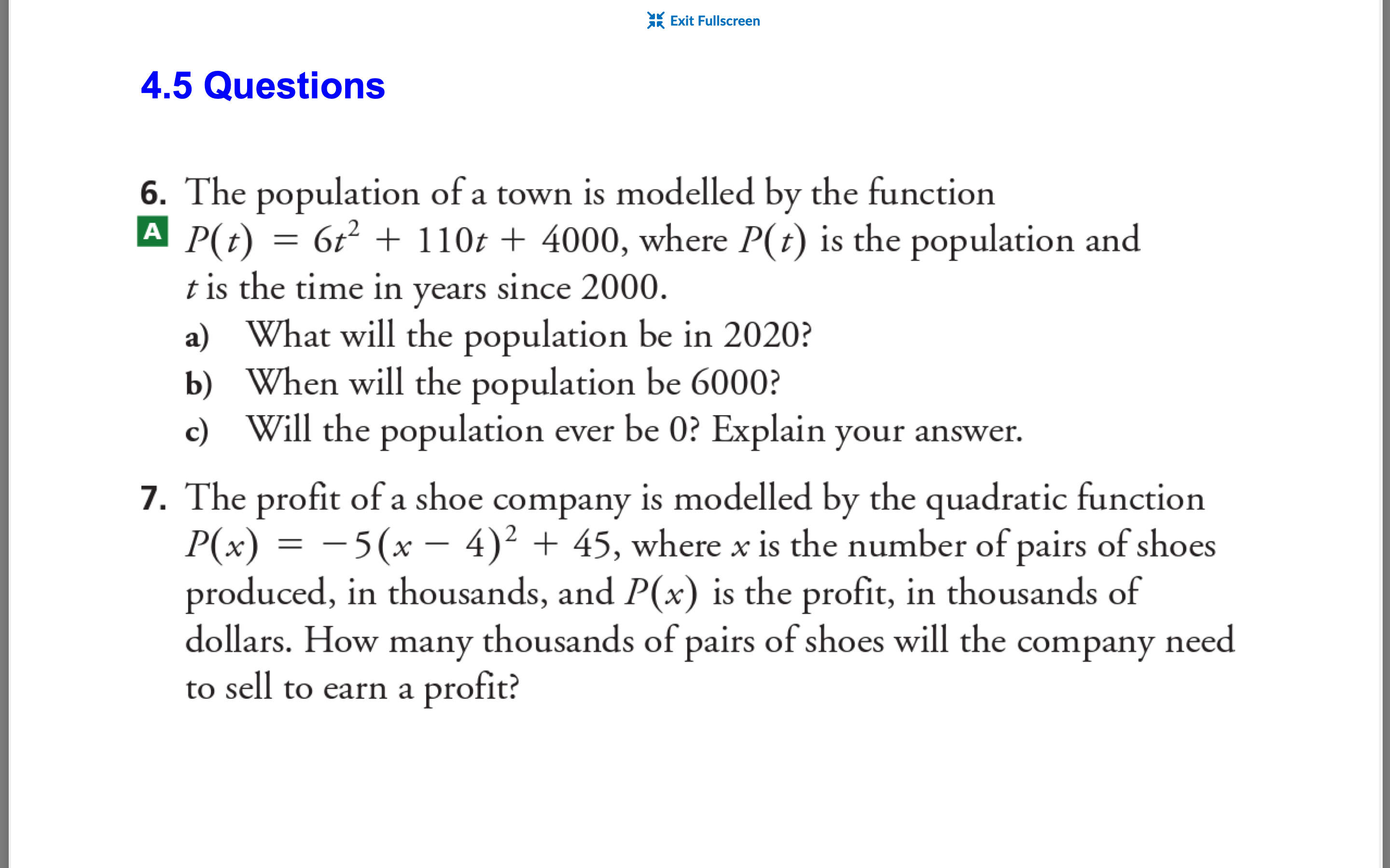 }{ Exit Fullscreen 4.5 Questions 6. The