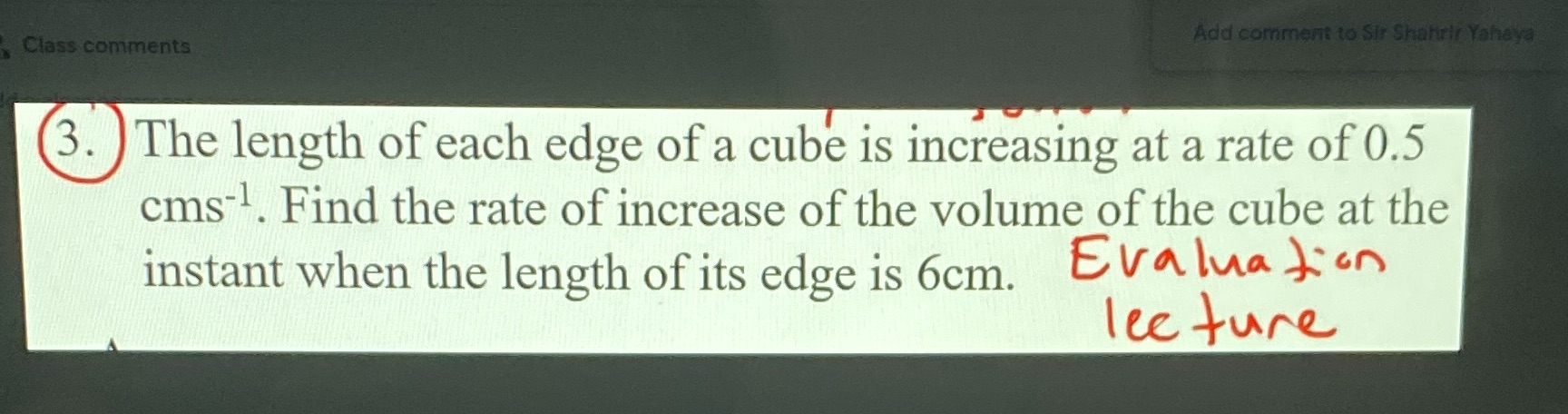under the topic rate of change. the answer is
