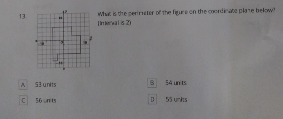 13. What is the perimeter of the figure on the