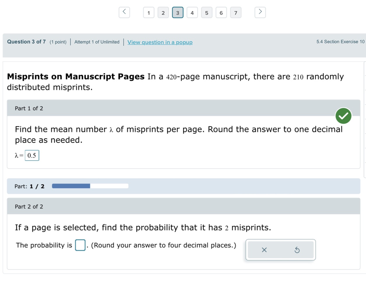 Question 3 of 7 (1 point) I AttempH of Unlimited