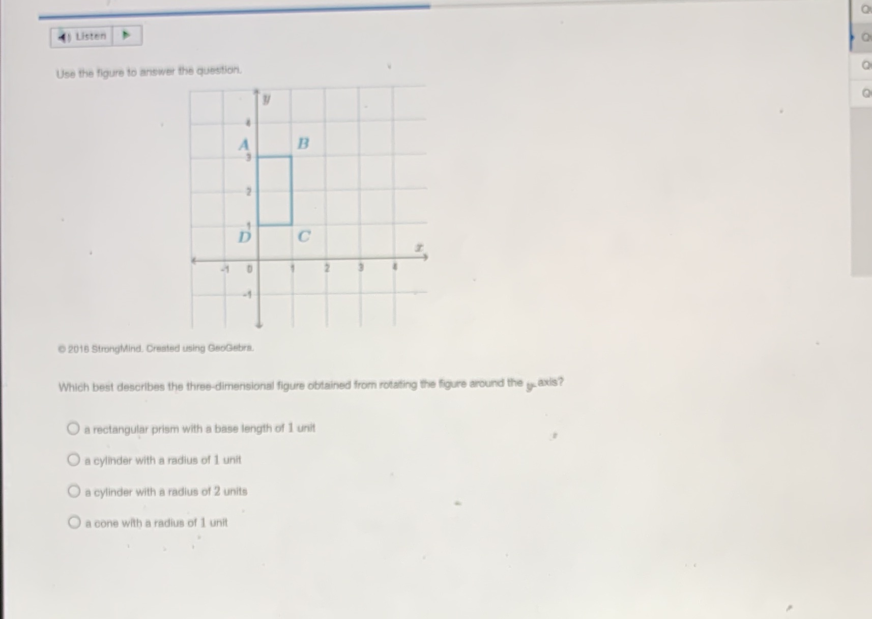 4) Listen Use the figure to answer the question B