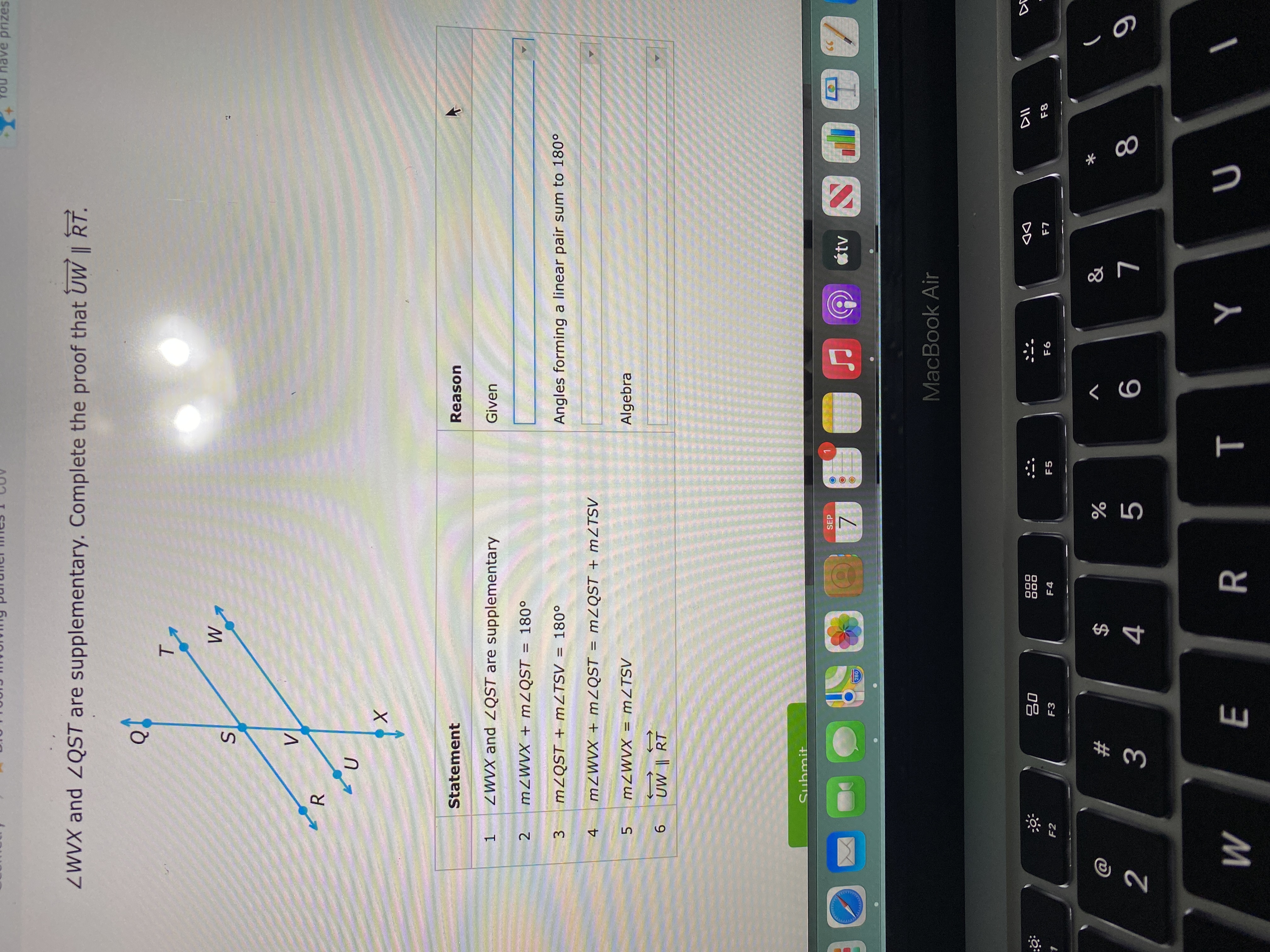 LWVX and LQST are supplementary. Complete the