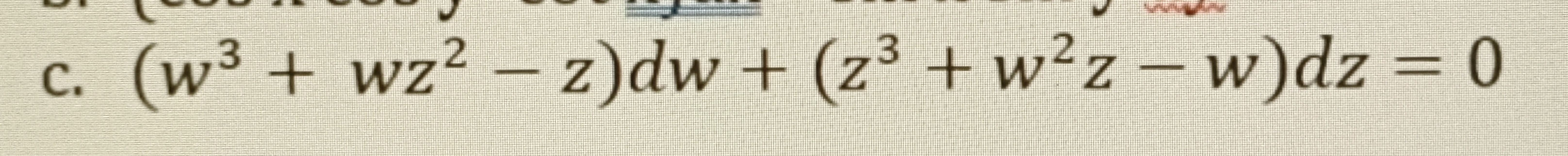 Test the equation exactness and solve the