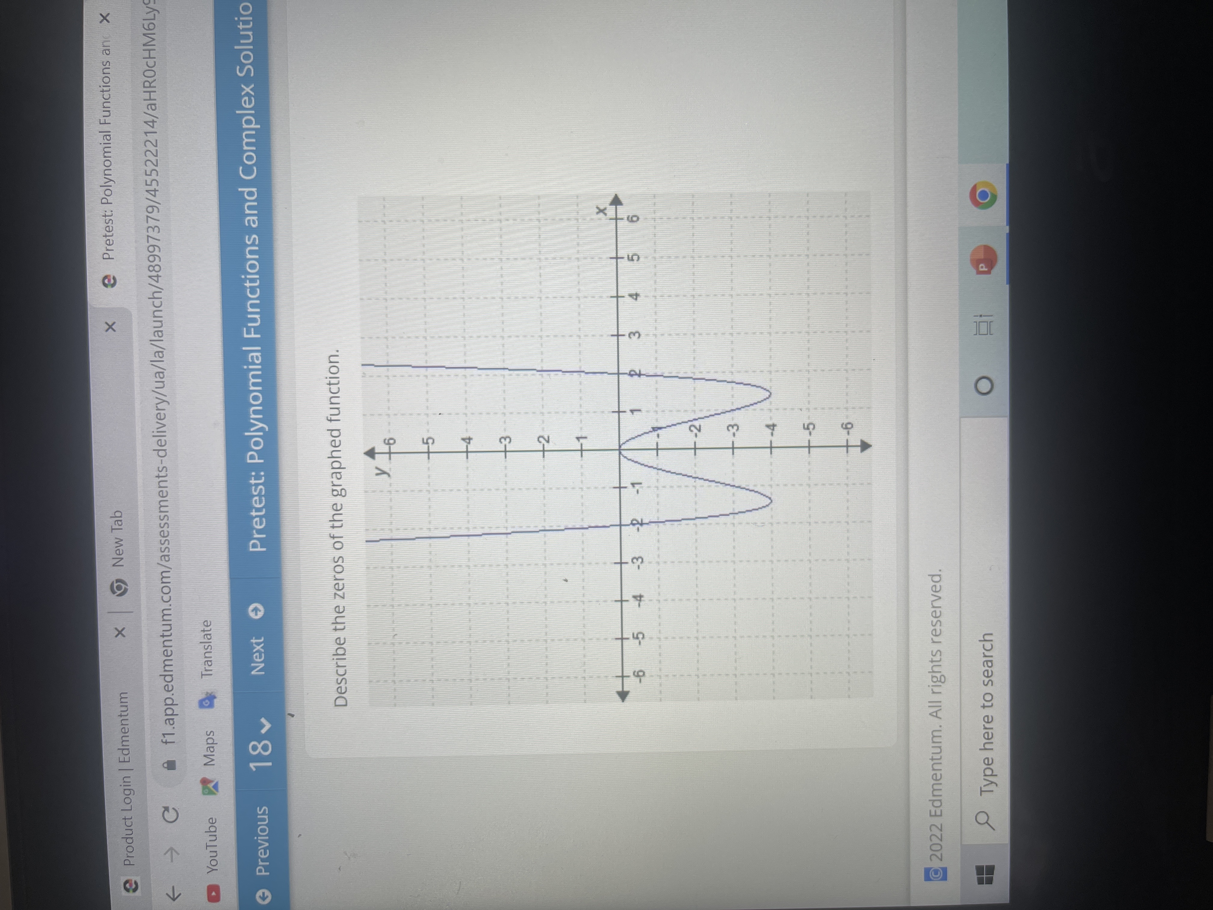 Product Login | Edmentum X New Tab X Pretest: