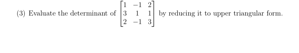How do I solve this question 1 l 2 (3) Evaluate