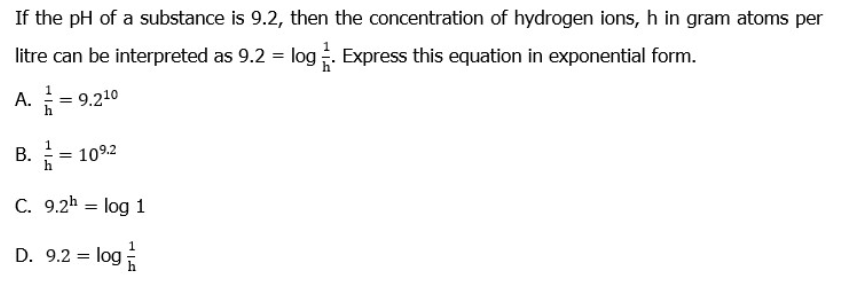 A manufacturer's supply equation is p = log