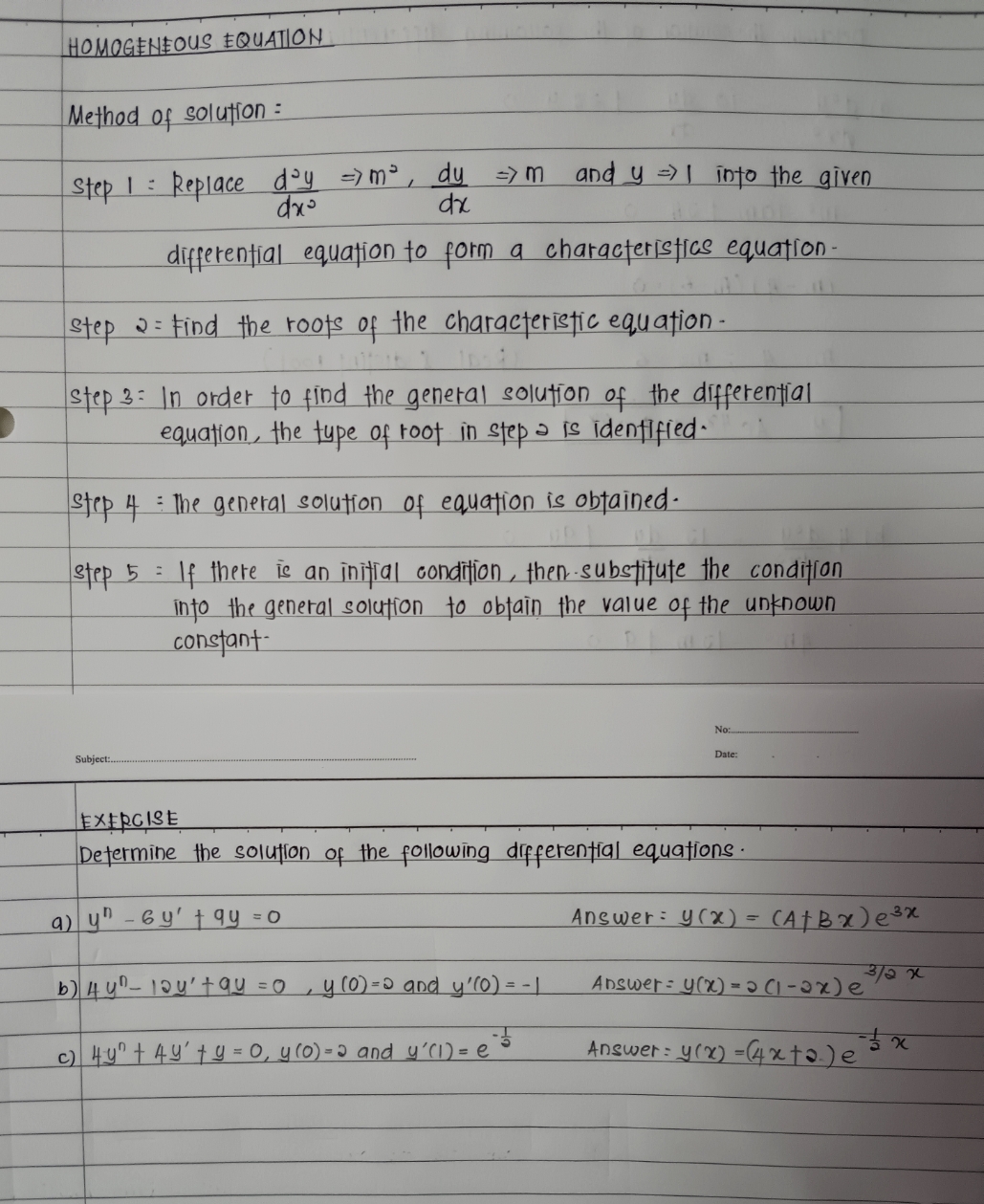 Homogeneous Equations. Please help me to solve