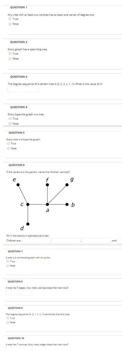 Please answer these discrete math questions
