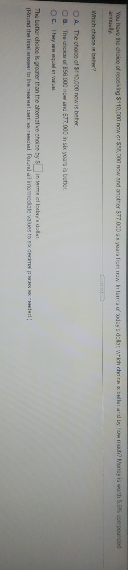 answer please You have the choice of receiving