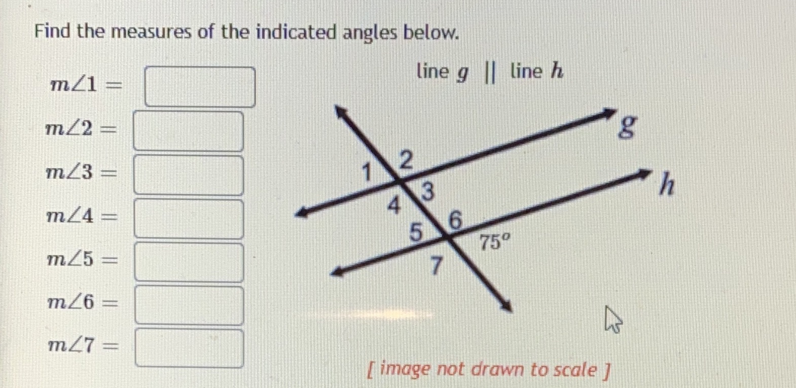 Angles Find the measures of the indicated angles