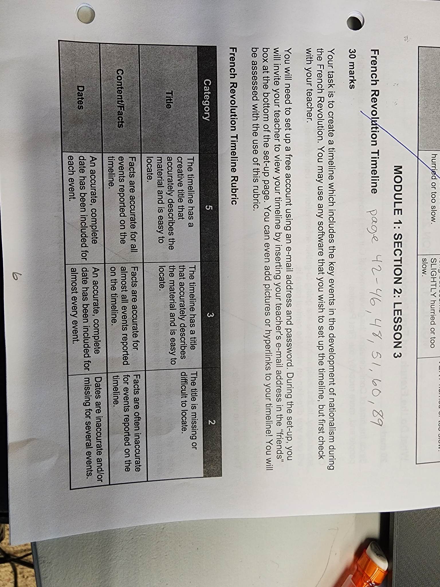 hurried or too slow. SLIGHTLY hurried or too