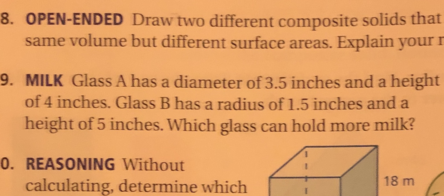 I only need number 9 (the milk one) 8. OPEN-ENDED