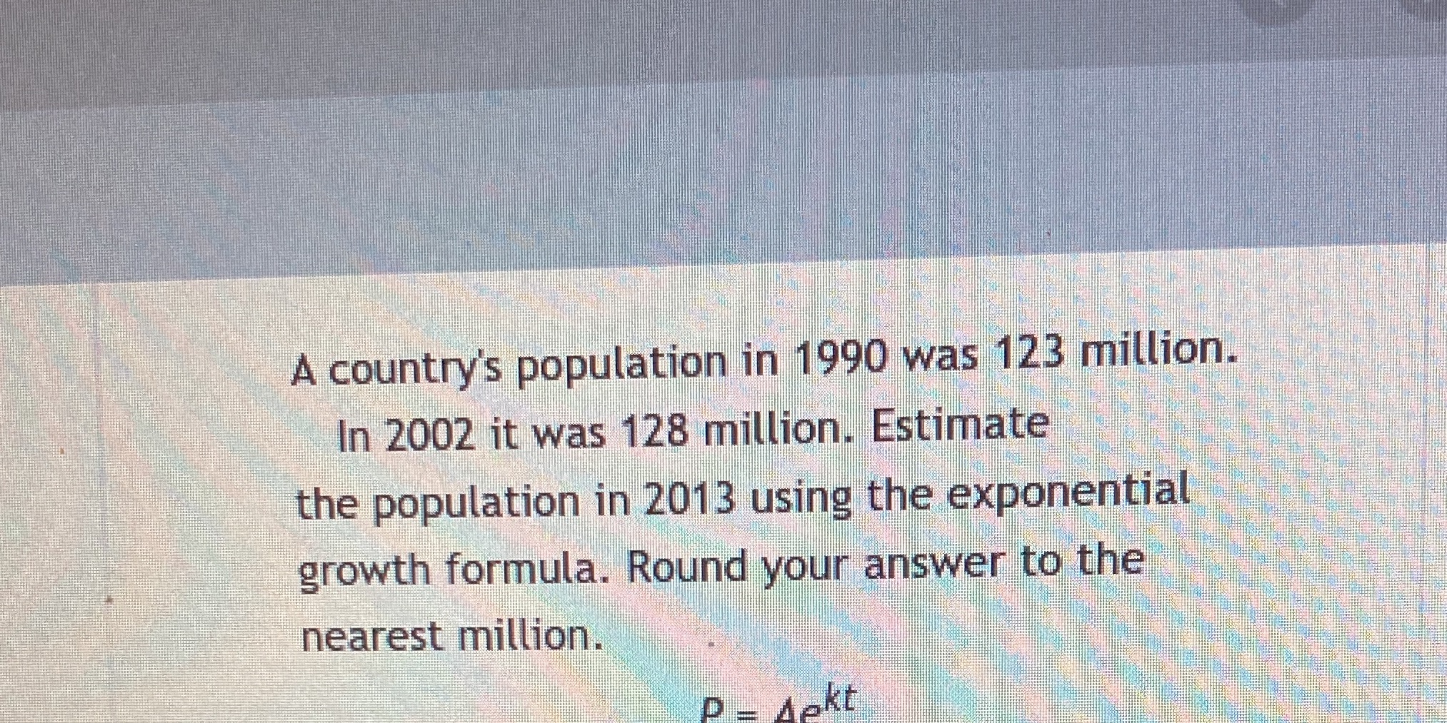 Hey, I need help with exponential growth! I am