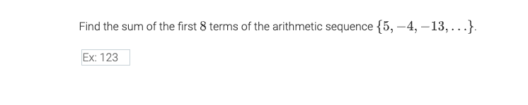 Find the sum of the first 8 terms of the