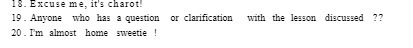 13. Excuse me. it's charot! 19 . Anyone who