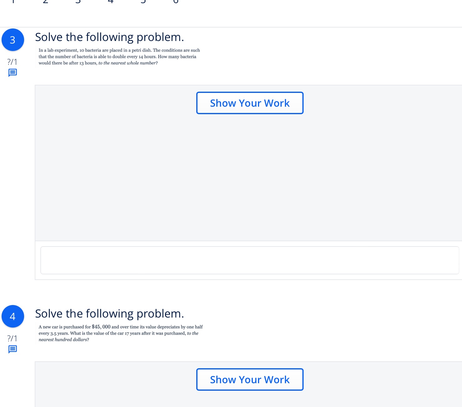 3 and 4 3 Solve the following problem. In a lab
