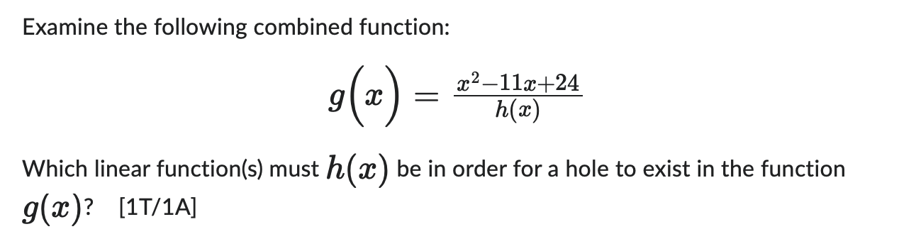 Examine the following combined function: _