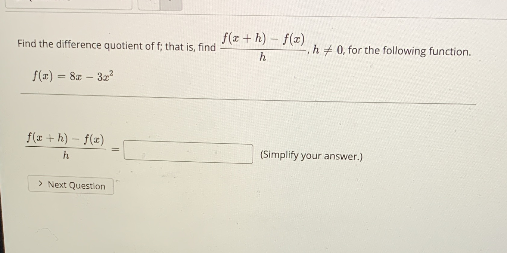 #5 help f(x t h) - f(x) Find the difference