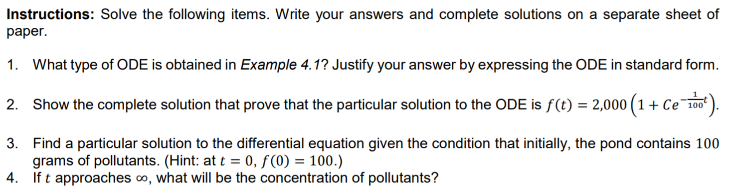 Differential Equations. ODE. Complete solution.
