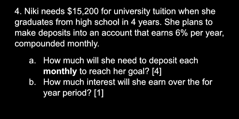 Please answer in full detail and solution 4. Niki