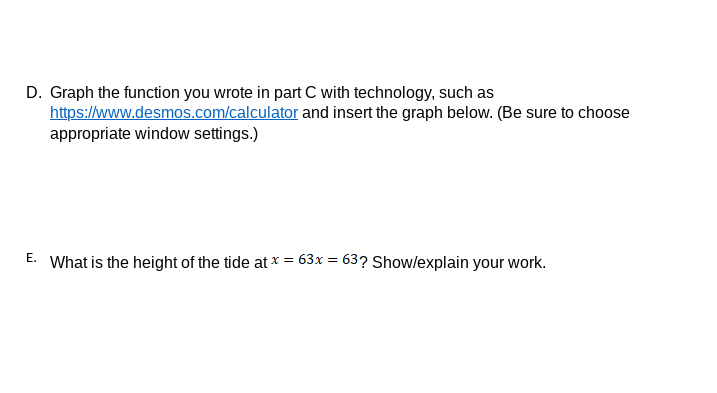Unit 4 Unit Activity: Trigonometric Functions