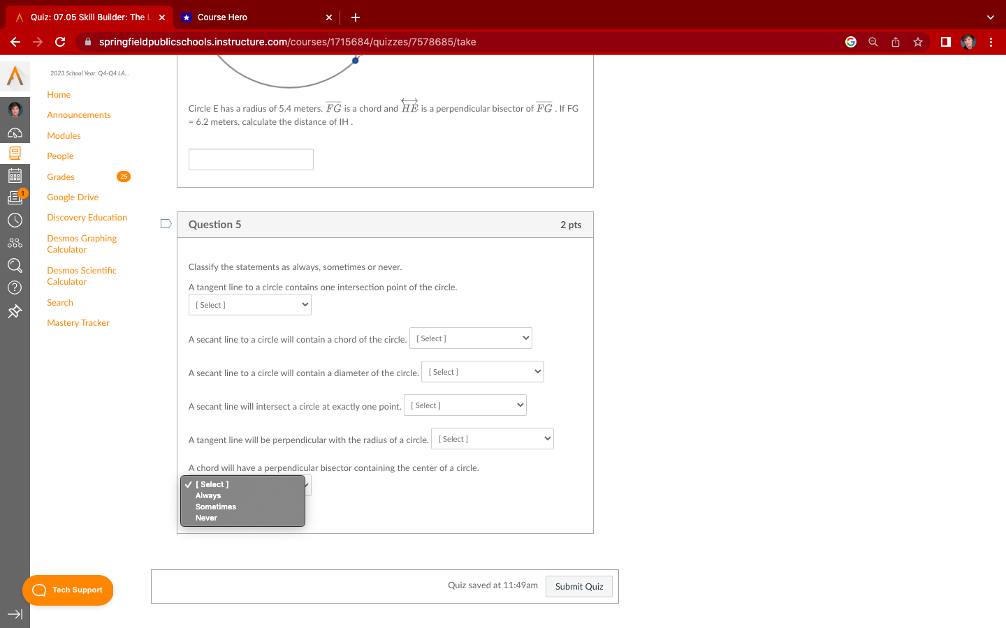 A Quiz: 07.05 Skill Builder: The L X * Course