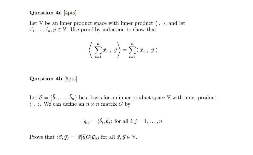 How can I solve this question 4? (linear algebra)