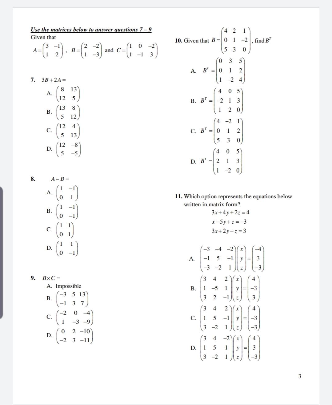 SECTION A ...25 marks Instruction: Highlight the