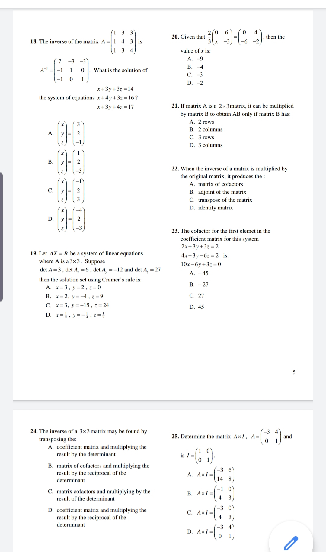 SECTION A ...25 marks Instruction: Highlight the