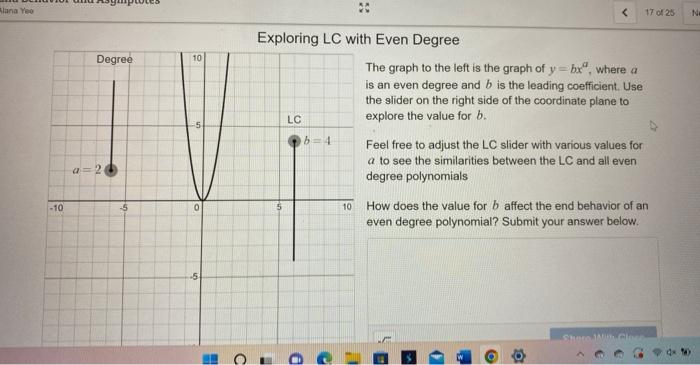Alana Yea < 17 of 25 N Exploring LC with Even