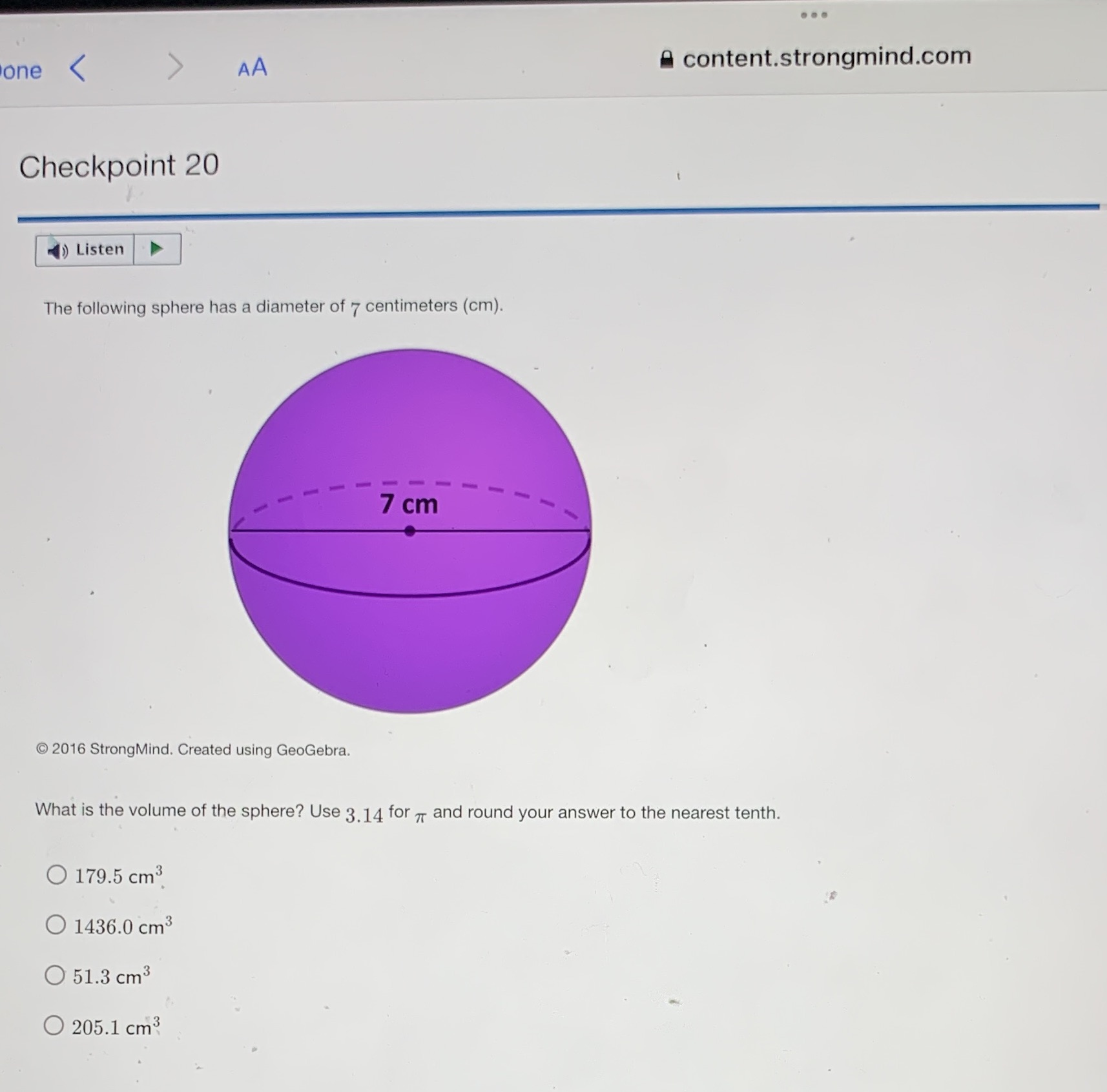 one < AA content.strongmind.com Checkpoint 20
