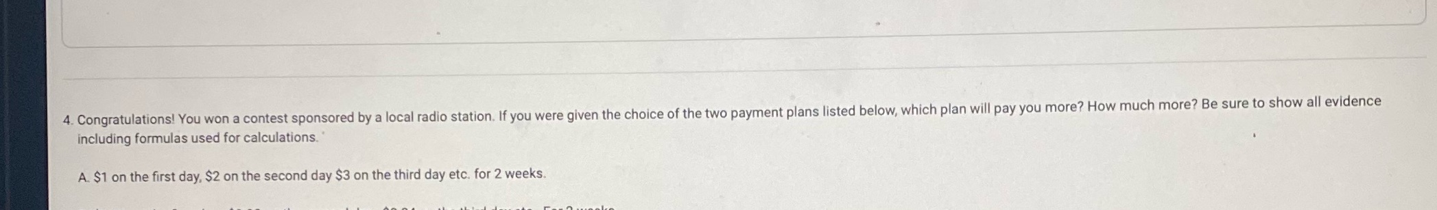 Help!! 4. Congratulations! You won a contest