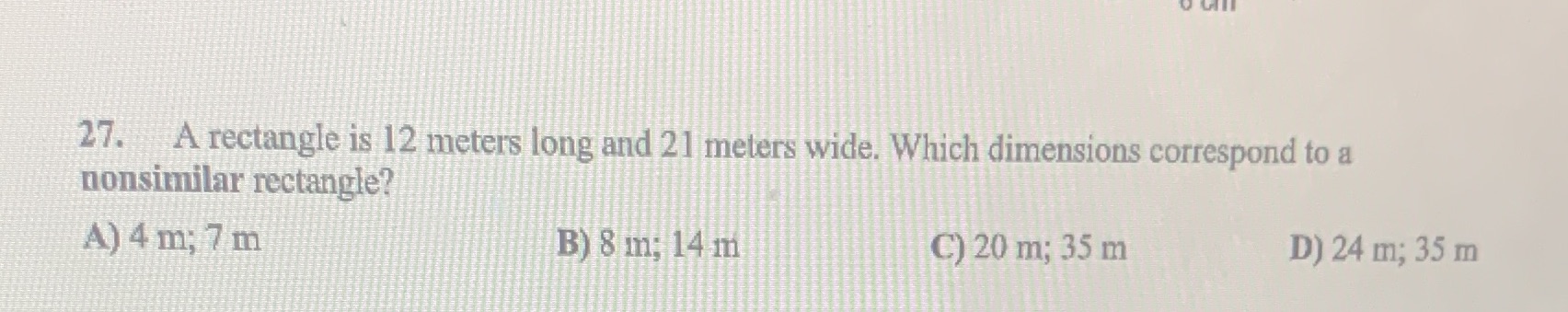 I need help 04 27. A rectangle is 12 meters long