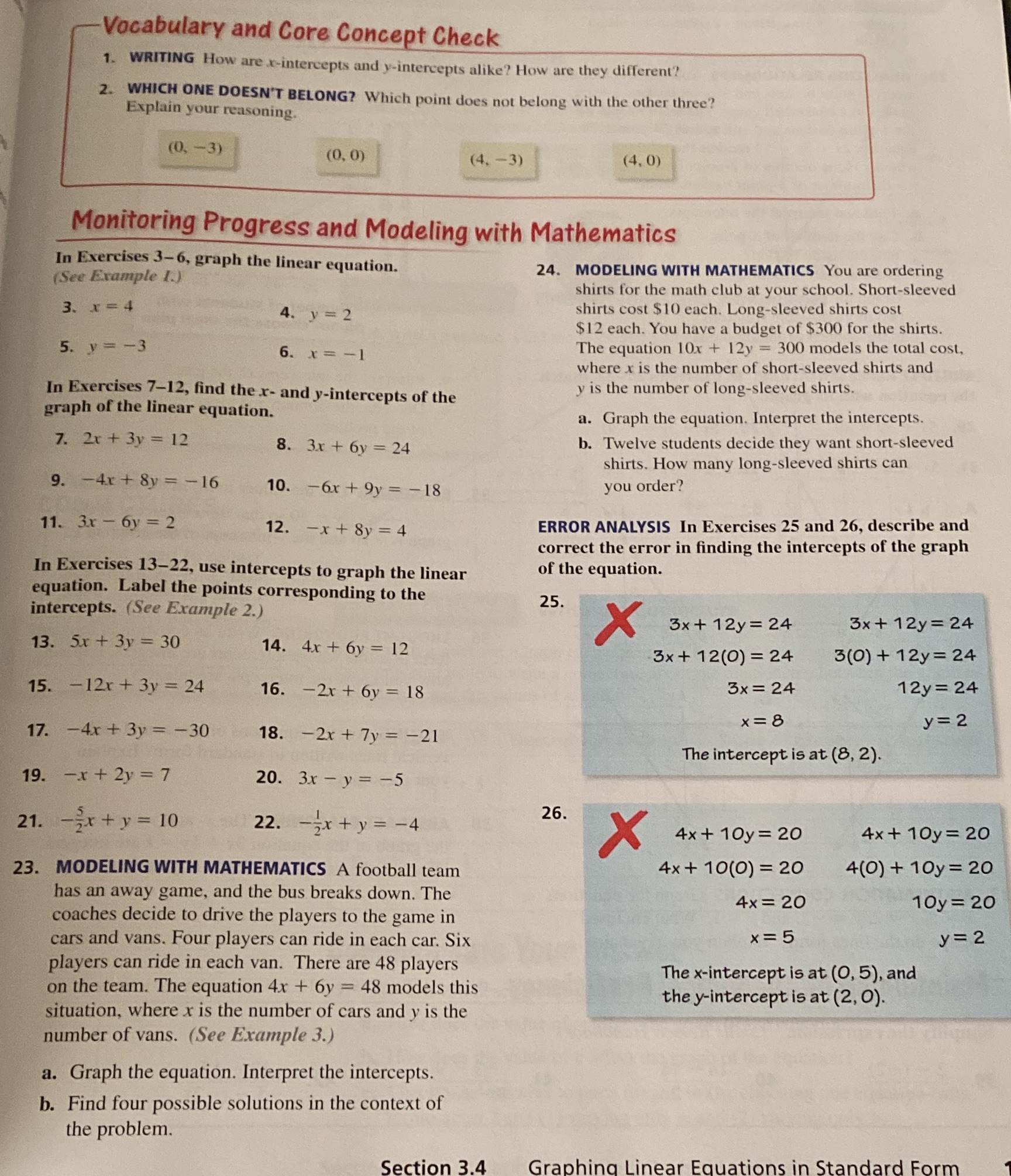 3-26 Vocabulary and Core Concept Check 1. WRITING