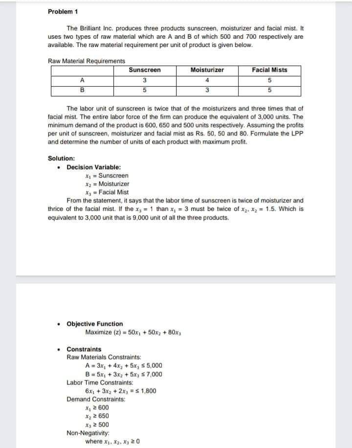 Find the optimal solution. Problem 3 The Lock and