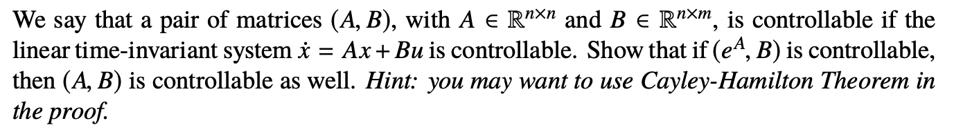 We say that a pair of matrices (A, B), with A e
