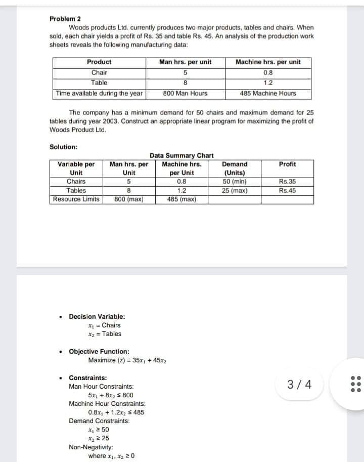 Find the optimal solution. Problem 3 The Lock and
