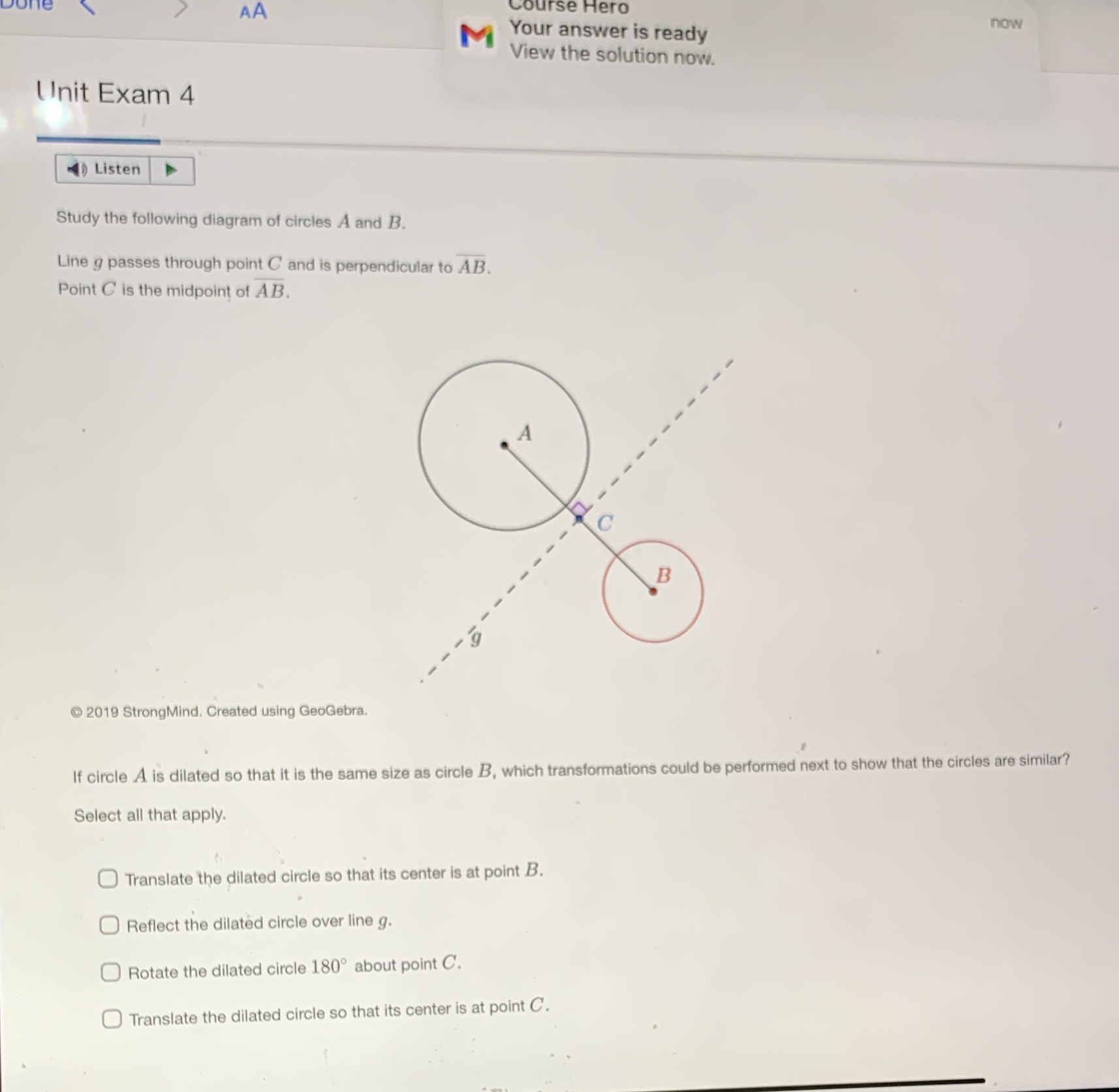 AA ourse Hero hoped M Your answer is ready View