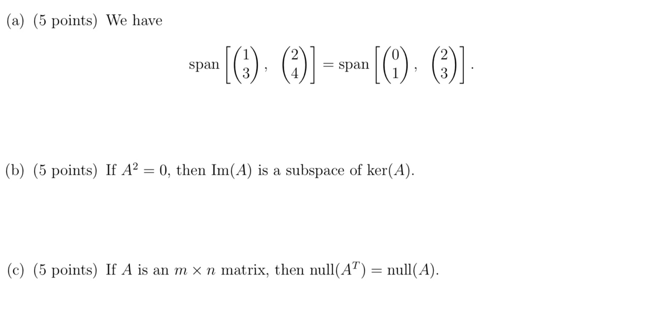 These statements are correct, false (there is