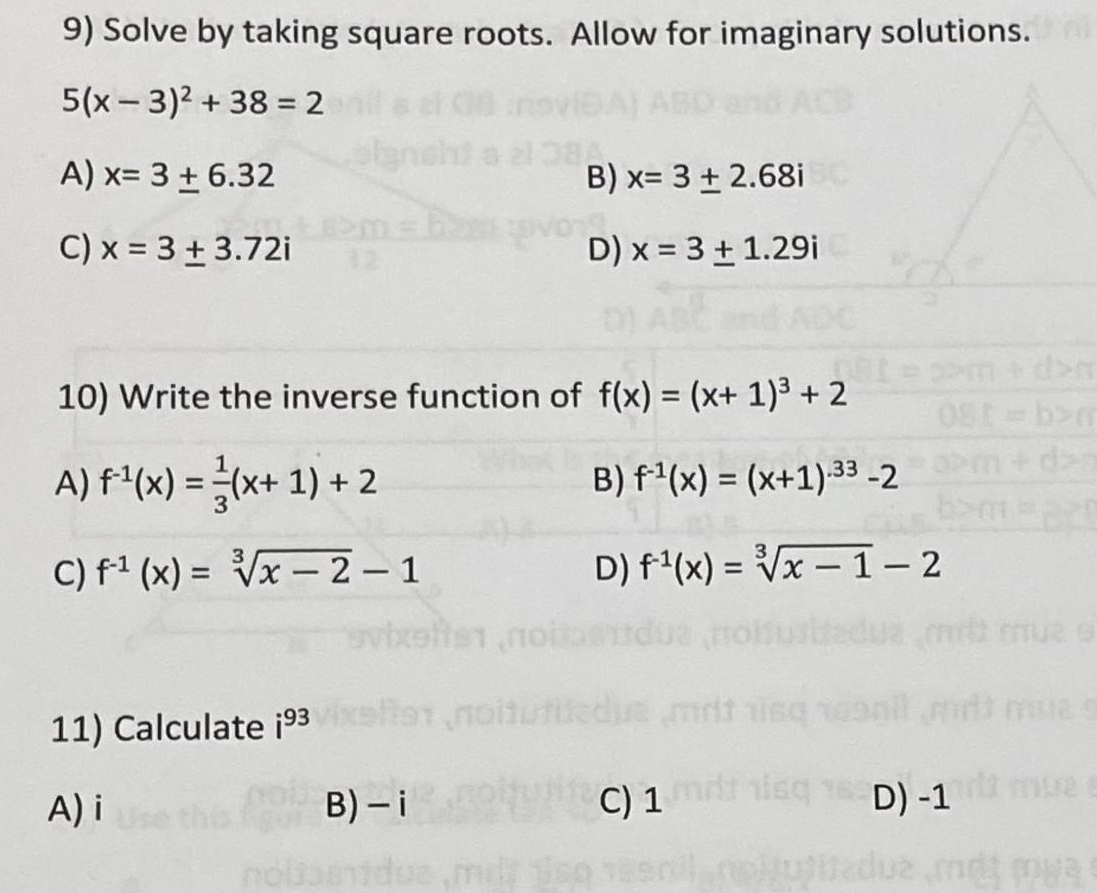 1) We calculated the discriminant to be 0, how
